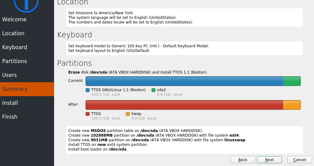 Summary Screen